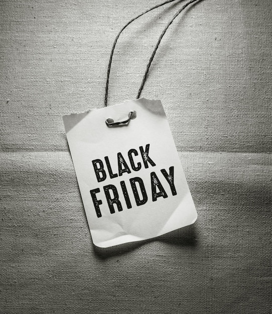 Photo close up of black friday word , business concept idea