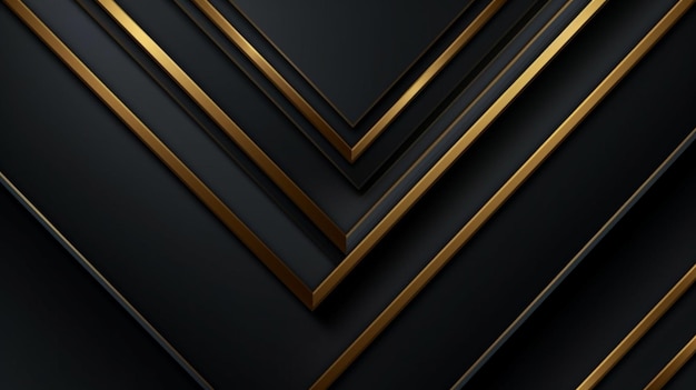 a close up of a black and gold wallpaper with a diagonal pattern generative ai