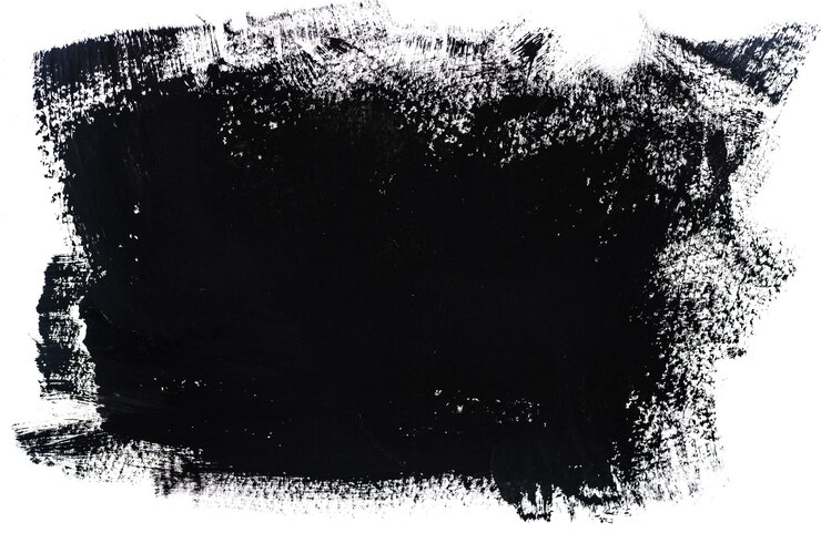 Photo close-up of black paint on canvas