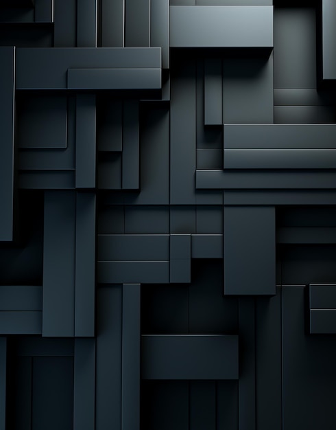 a close up of a black wall with a lot of squares generative ai