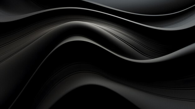 Photo a close up of a black and white abstract background with wavy lines generative ai