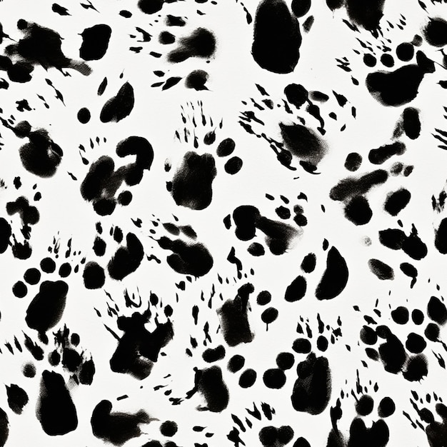 a close up of a black and white animal print on a white background generative ai