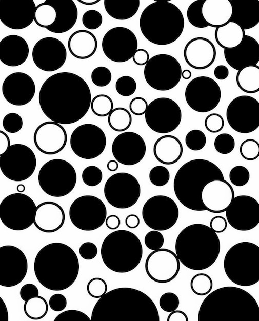 Photo a close up of a black and white background with circles generative ai