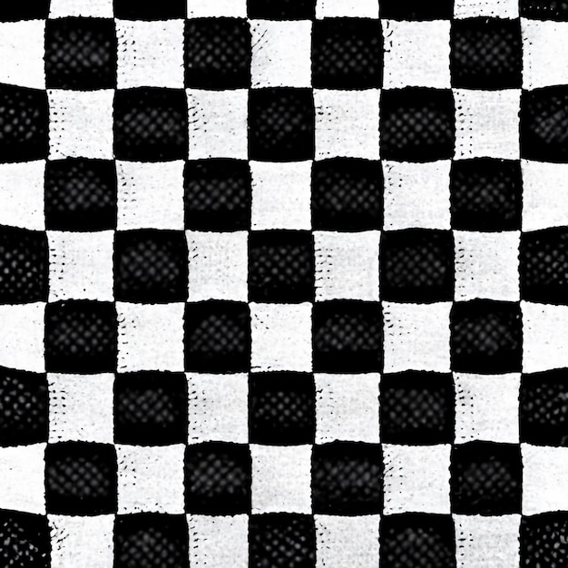 A close up of a black and white checkered cloth generative ai