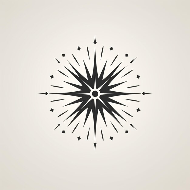 Photo a close up of a black and white compass symbol on a white background generative ai