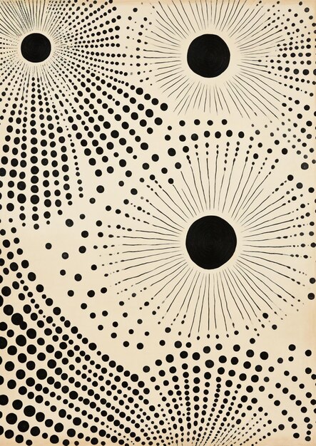 Photo a close up of a black and white drawing of circles generative ai