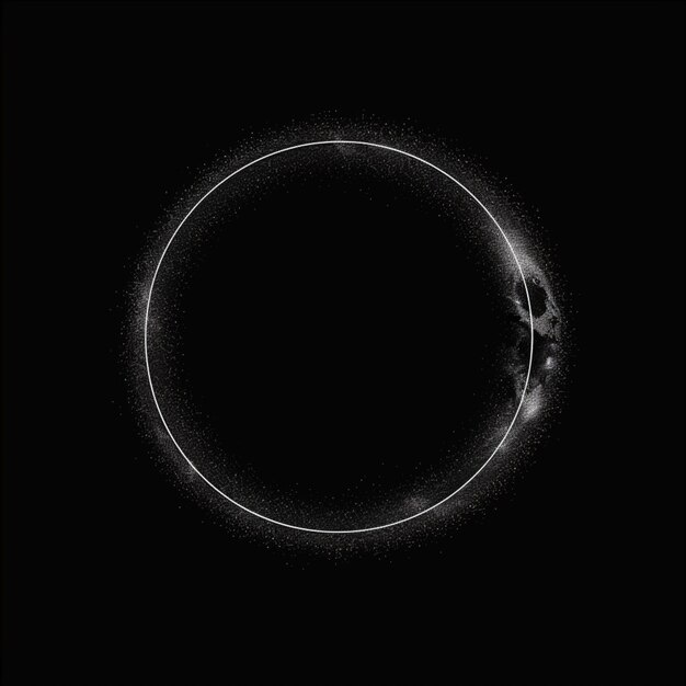 Photo a close up of a black and white photo of a circle generative ai