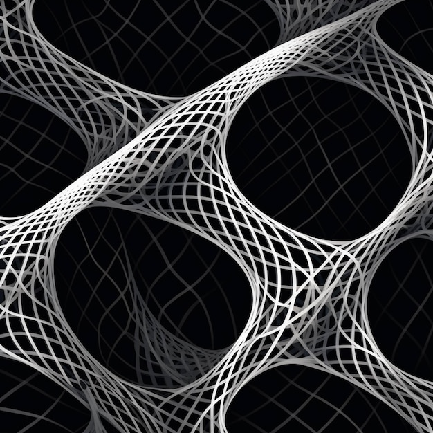 Premium AI Image | A close up of a black and white photo of a pattern