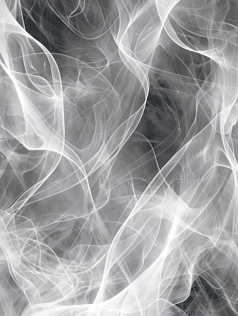 Photo a close up of a black and white photo of smoke generative ai