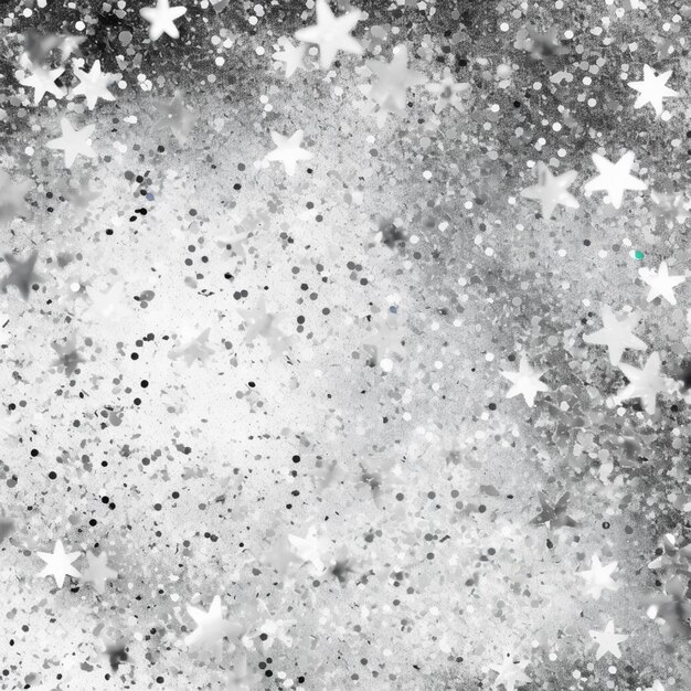 Foto un primo piano di una foto in bianco e nero di stelle generative ai