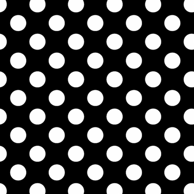 Photo a close up of a black and white polka dot pattern generative ai