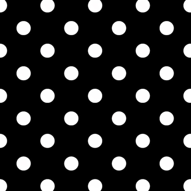 Photo a close up of a black and white polka dot pattern generative ai