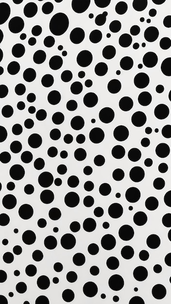 Photo a close up of a black and white polka dot pattern generative ai