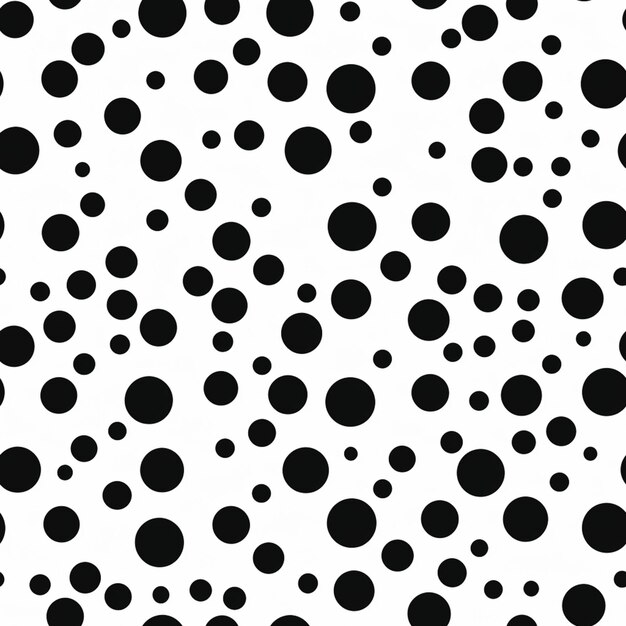 A close up of a black and white polka dot pattern generative ai