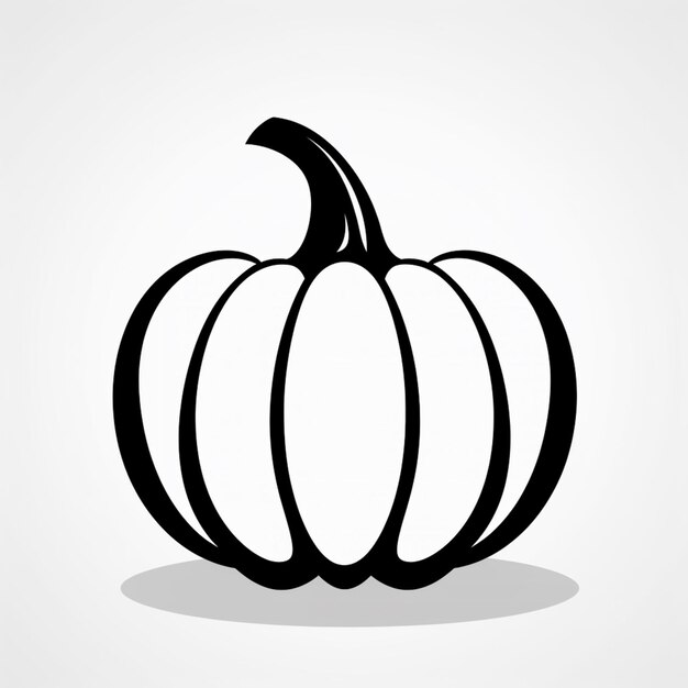 Photo a close up of a black and white pumpkin on a white background generative ai