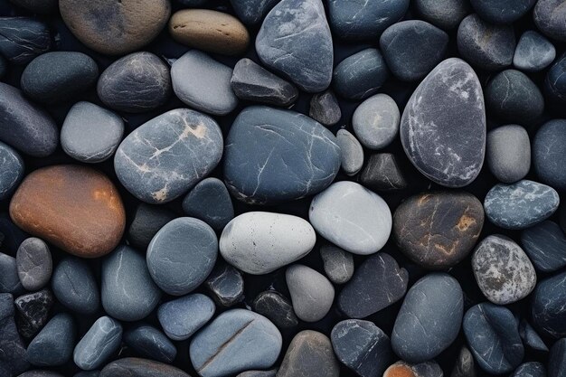 a close up of a black and white rocks with a white speckled pattern