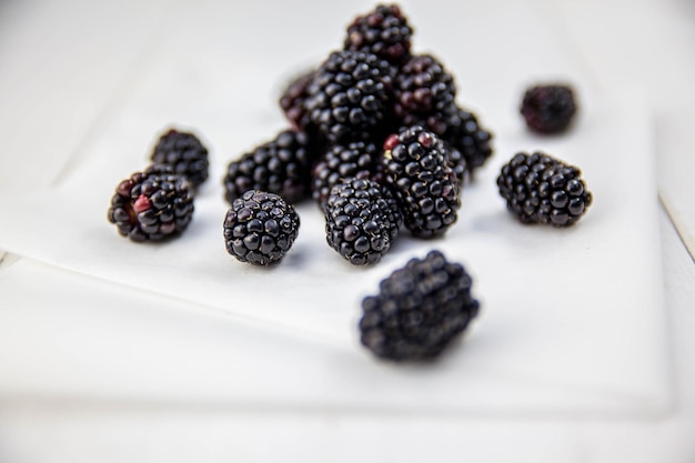 Photo close-up of blackberries