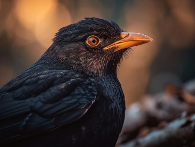 close up of a Blackbird