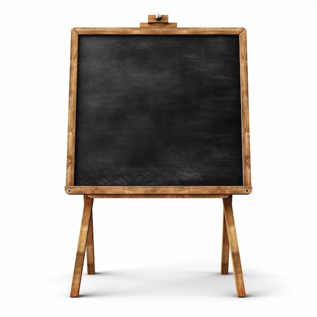 A close up of a blackboard on a wooden easel generative ai