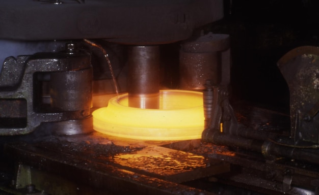 Close up of a blacksmith welding machine