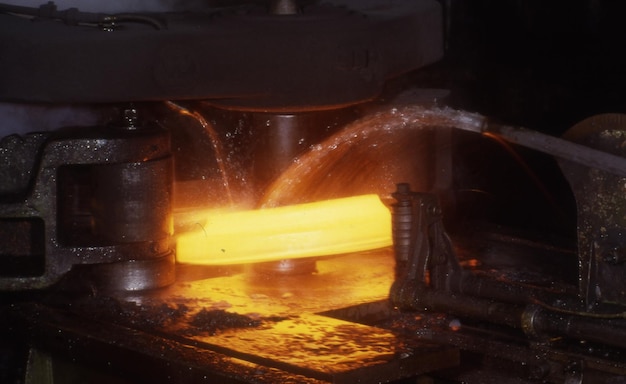 Close up of a blacksmith welding machine