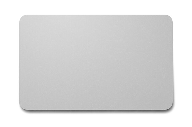 Photo close-up of blank credit card on white background