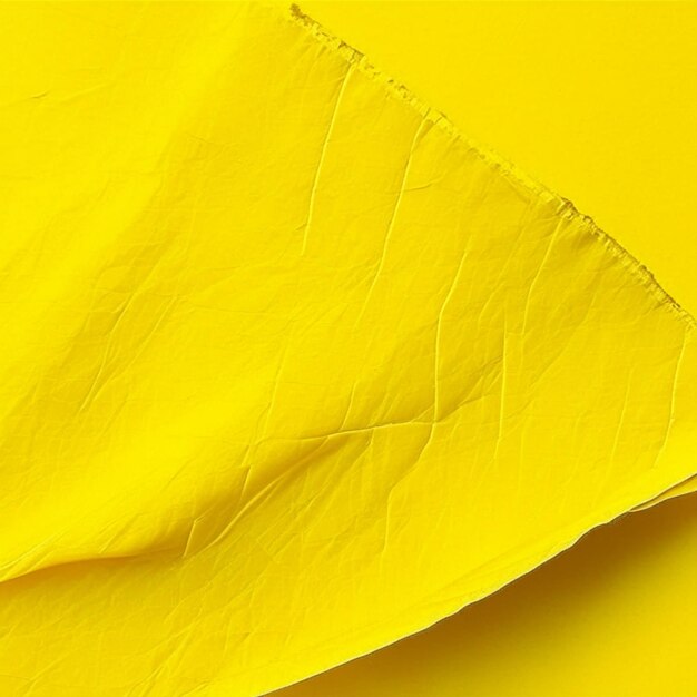 Close up of blank dark yellow crumpled and creased paper