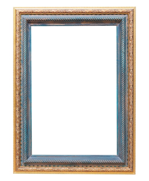 Close-up of blank frame against white background