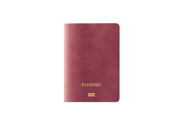 Close up of blank passport isolated