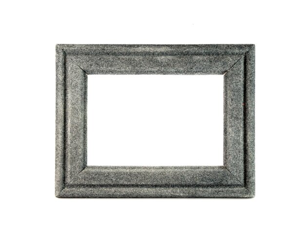 Close up on blank photo frame isolated