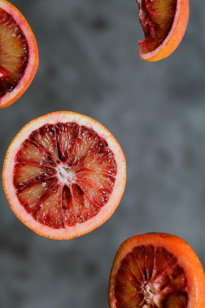 Photo close-up of blood orange