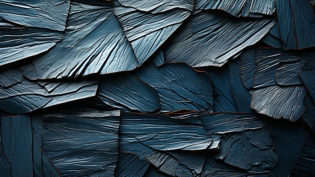 A close up of a blue abstract wood art piece