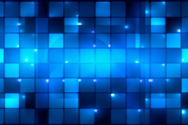 Photo a close up of a blue background with squares and lights generative ai