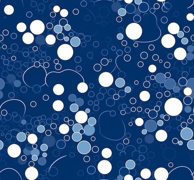 Photo a close up of a blue background with white circles and lines generative ai