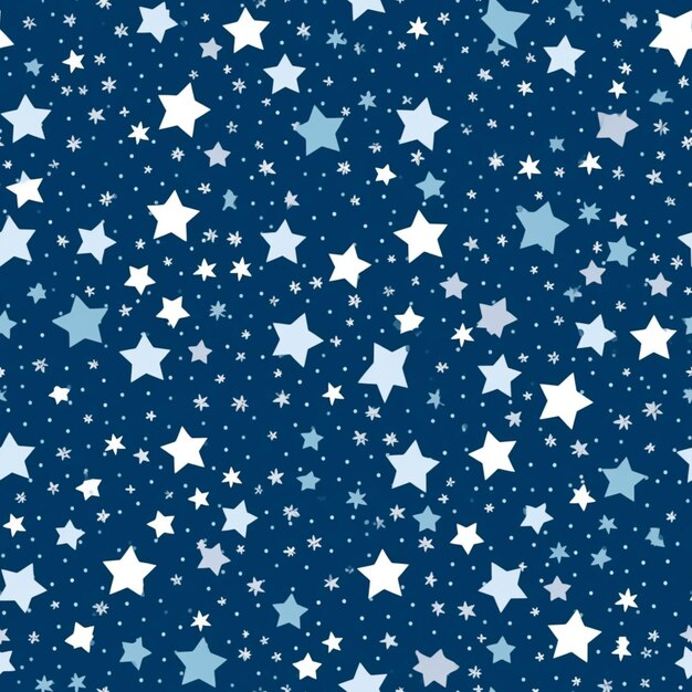 A close up of a blue background with white stars generative ai