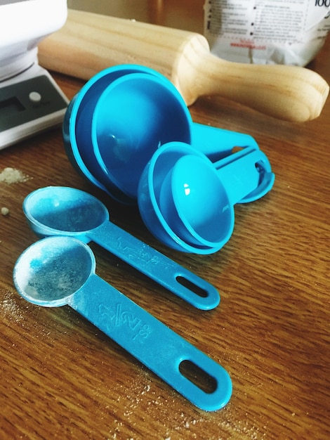 Close-up of blue balloons