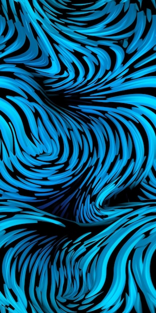 A close up of a blue and black swirly background generative ai