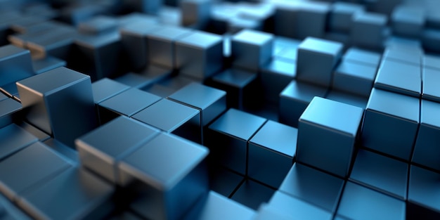 A close up of a blue cube pattern stock background