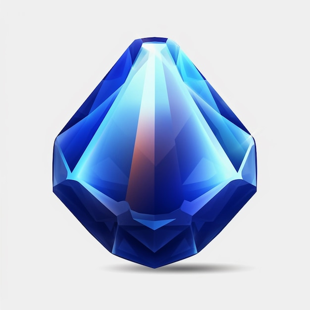 A close up of a blue diamond on a white background generative ai