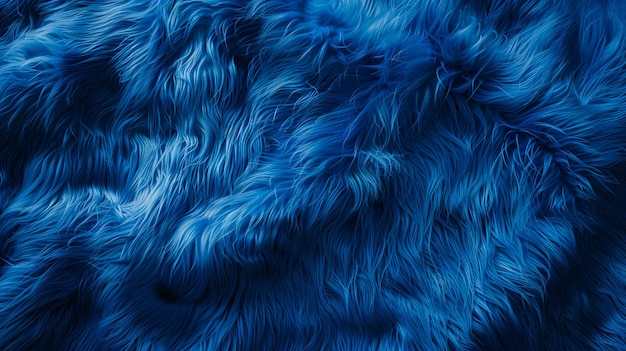 A close up of a blue furry fabric