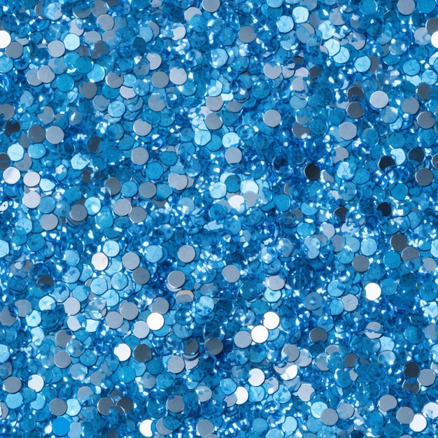 a close up of a blue glitter background with circles generative ai