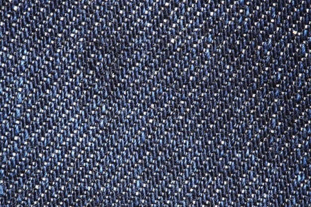 Close up of blue jean texture