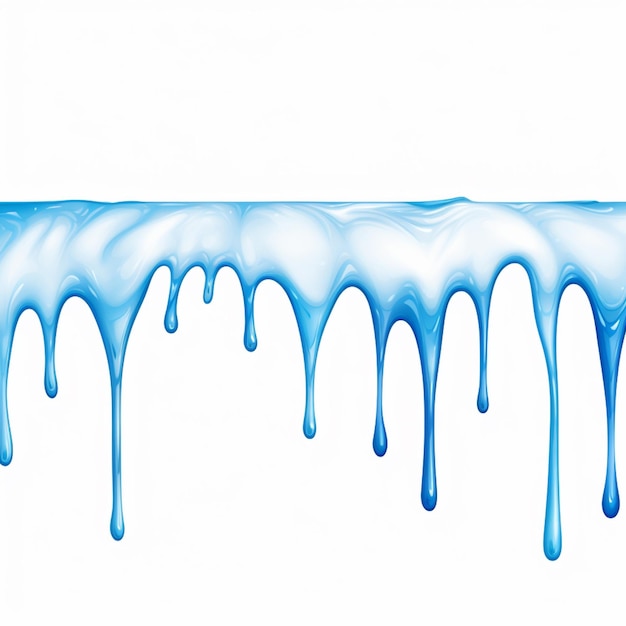 Photo a close up of a blue liquid drip on a white surface generative ai