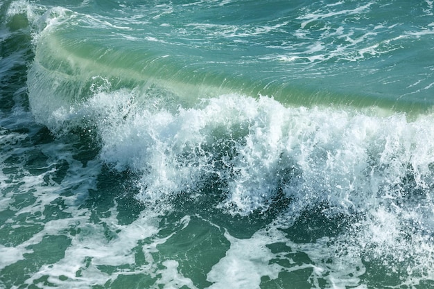 Close up of blue ocean wave