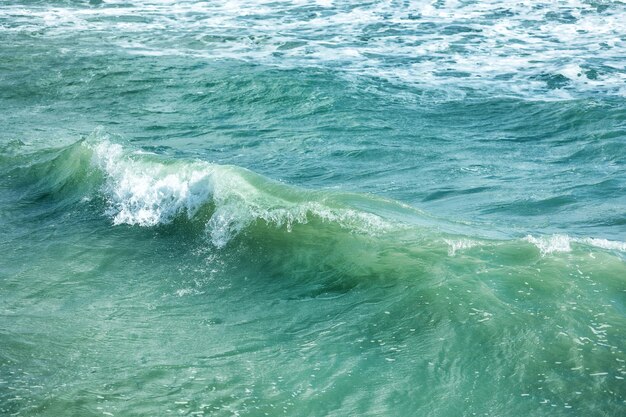 Close up of blue ocean wave