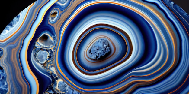 A close up of a blue and orange object generative AI