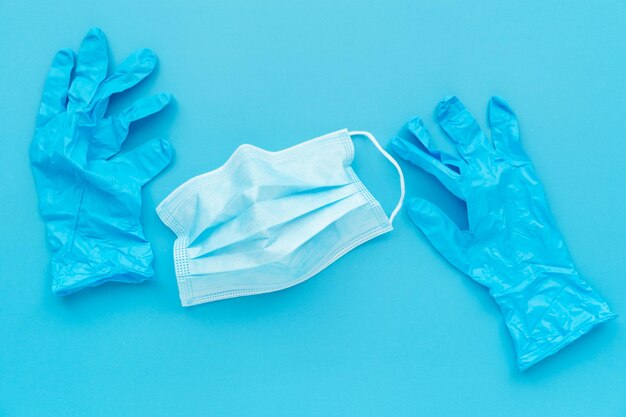 Close-up of blue paint on table