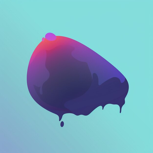 Photo a close up of a blue and purple liquid drop on a blue background generative ai