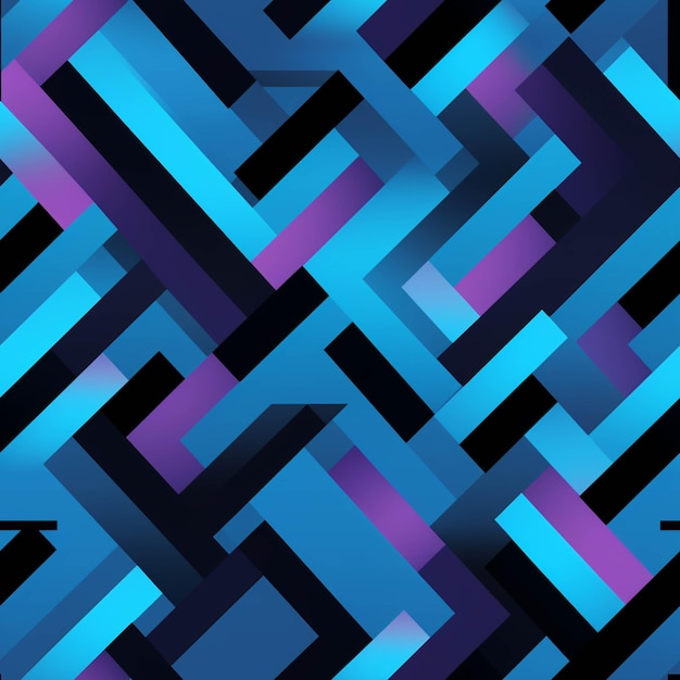 A close up of a blue and purple pattern with a black background generative ai