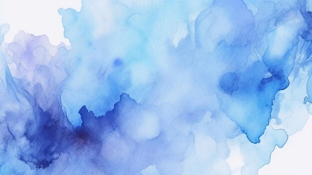 Premium AI Image  A close up of a blue and white watercolor paint splatter  generative ai